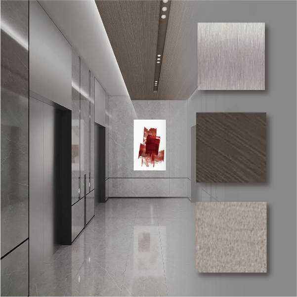 VCM metallic patterns for elevators